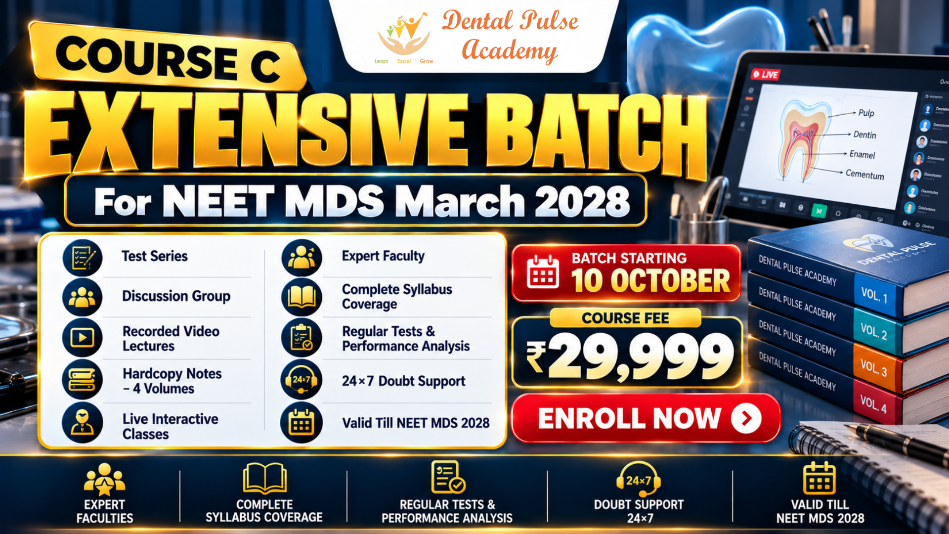 Extensive Batch for NEET March 2028 — Course C poster