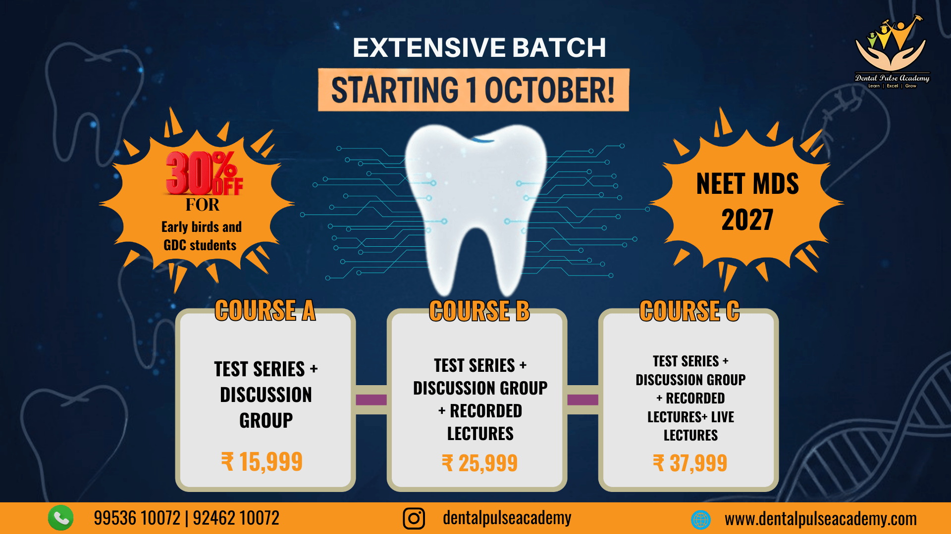 NEET MDS 2027: The 18-Month Countdown Begins | Secure Your Dream Seat Now with Dental Pulse Academy!